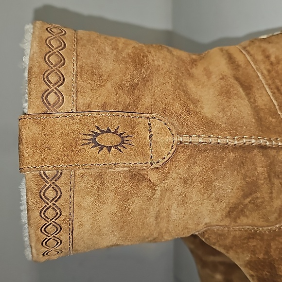 UGG Australia Super Swell Chestnut Boots Size 12 VGUC #1756 Warm Shearling - Picture 3 of 16